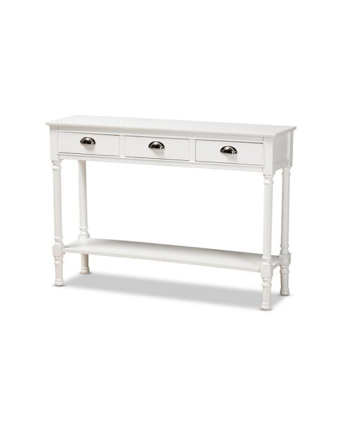 Garvey French Provincial Finished Wood 3-Drawer Entryway Console Table