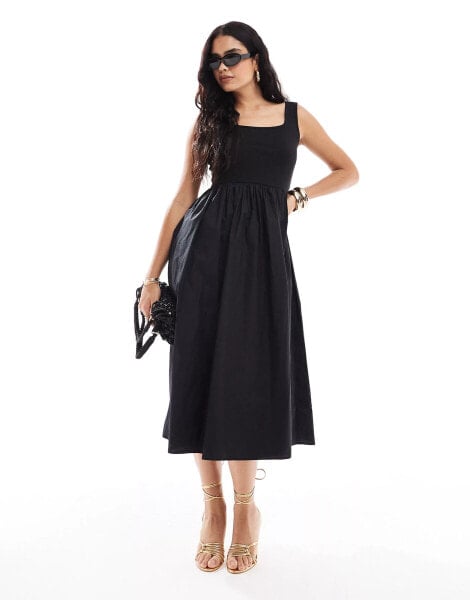 Nobody's Child Colorado midi dress in black