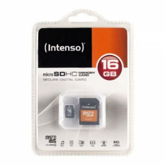 Карта памяти микро-SD с адаптером INTENSO 3413470 16 GB Класс 10