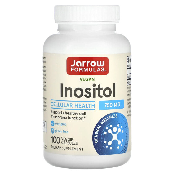 Витаминный комплекс Jarrow Formulas Vegan Inositol 750 мг, 100 вегетарианских капсул