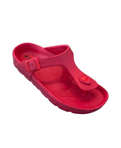 Women's Comfort Slide Thong Buckle EVA Flat Sandal