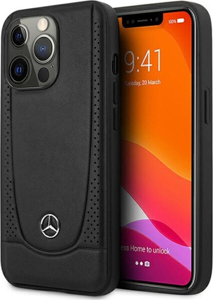 Mercedes Mercedes MEHCP15LARMBK iPhone 15 Pro 6.1" czarny/black hardcase Leather Urban