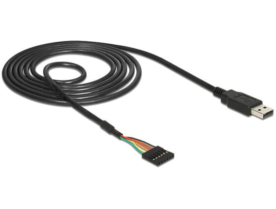 Delock 1.8m USB2.0-A/TTL 6-p - 1.8 m - TTL 6-p - Black