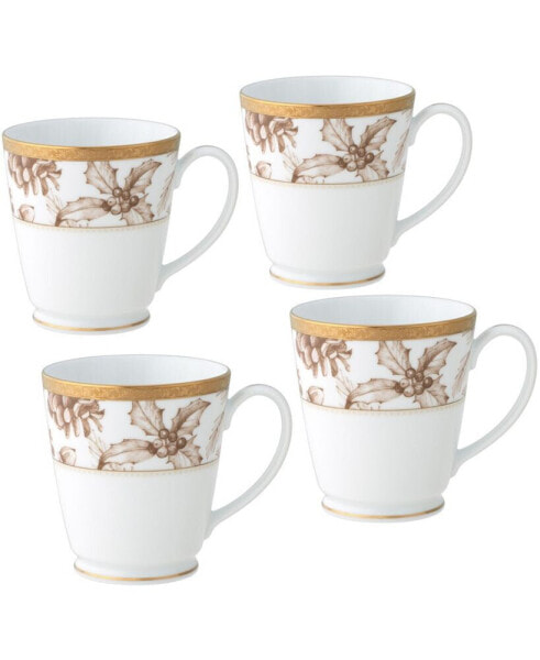 Набор кружек Noritake Charlotta Holiday Harvest, 4 шт.