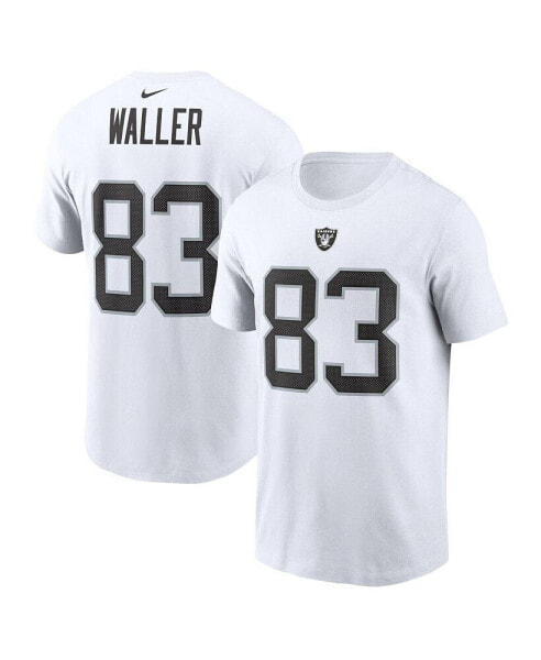 Men's Darren Waller White Las Vegas Raiders Player Name and Number T-shirt