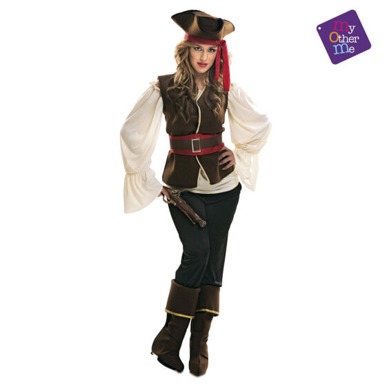 Costume for Adults My Other Me Brown Pirate (6 Pieces)