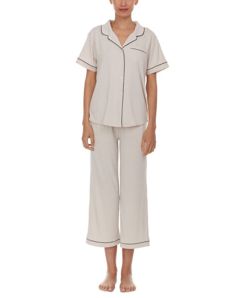 Women's Annie Notch Top and Capri Pajama Set