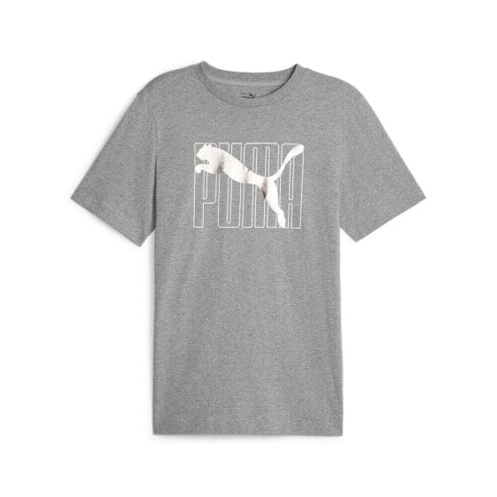Puma Essential Logo Lab Holiday Crew Neck Short Sleeve T-Shirt Mens Grey Casual