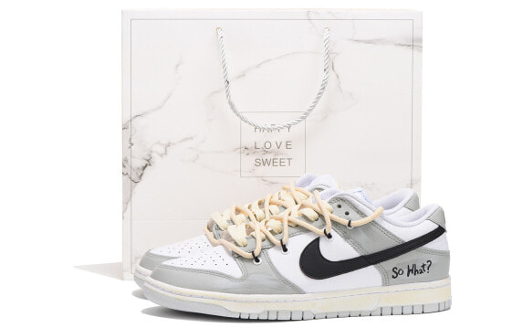 【定制球鞋】Nike Dunk Low 夏季主题 vibe风 做旧 字母 解构 高街 低帮 板鞋 男款 黑灰 / Кроссовки Nike Dunk Low DV0831-101