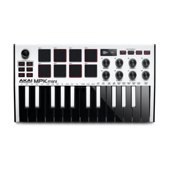 AKAI Professional MPK Mini Mk3 Keyboard Controller (White)