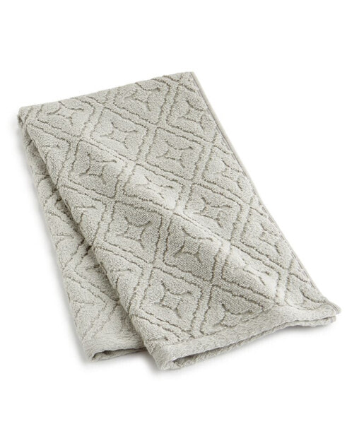 Micro Cotton Sculpted Tonal Tile Hand Towel, 16" x 30", Created for Macy's