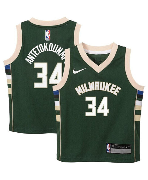 Toddler Boys and Girls Giannis Antetokounmpo Green Milwaukee Bucks Swingman Player Jersey - Icon Edition