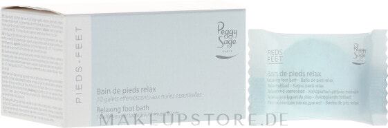 Enspannendes Fußbad mit Brausetabletten für müde, geschwollene Füße - Peggy Sage Feet Relaxing Foot Bath 10 St.