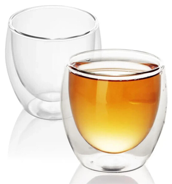 Стаканы для чая и кофе Intirilife 2 шт. Thermo Glas Teeglas Kaffeeglas 250 мл