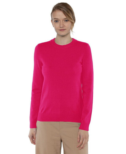 Women's 100% Pure Cashmere Long Sleeve Crew Neck Pullover Sweater (1362, Lime, X-Small )