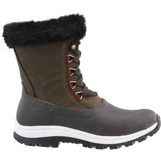 Muck Boot Apres Lace Arctic Grip Snow Womens Brown Casual Boots WALV-900