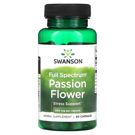 Растительные капсулы Swanson Пассифлора, 500 мг, 60 шт.