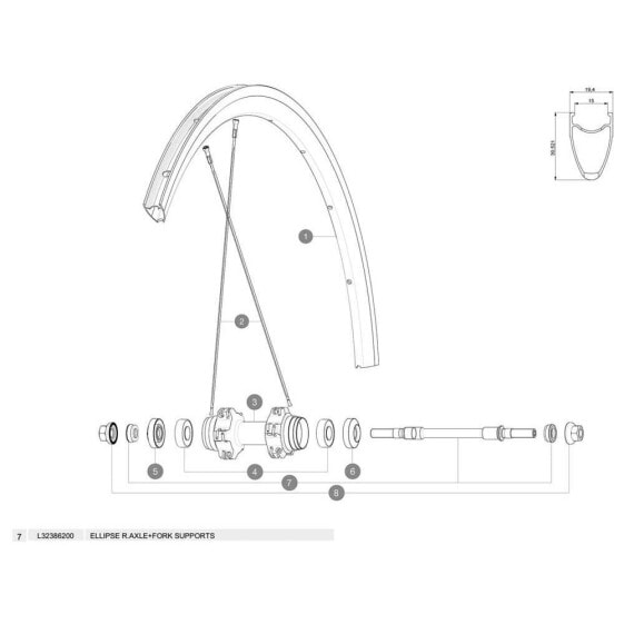 MAVIC Ellipse Rear Axle And Fork Supports Bearing