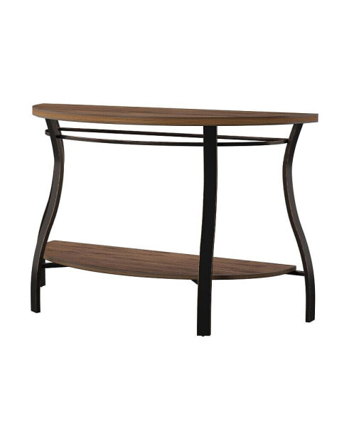 Steve Silver Denise 48" Demilune Wood and Metal Sofa Table