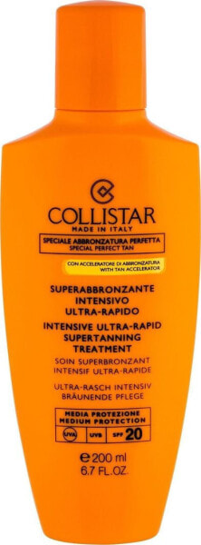 Collistar  Intensive Ultra-Rapid Supertanning Treatment SPF 20 Солнцезащитный крем для быстрого загара 200 мл