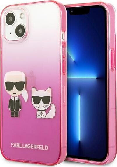 Karl Lagerfeld Karl Lagerfeld KLHCP13STGKCP iPhone 13 mini 5,4" hardcase różowy/pink Gradient Ikonik Karl & Choupette