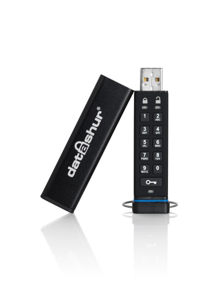 iStorage datAshur USB флеш накопитель 8 GB USB тип-A 2.0 Черный IS-FL-DA-256-8