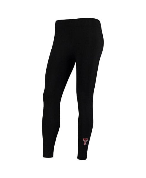 Women's Black Texas Tech Red Raiders Fleece Leggings