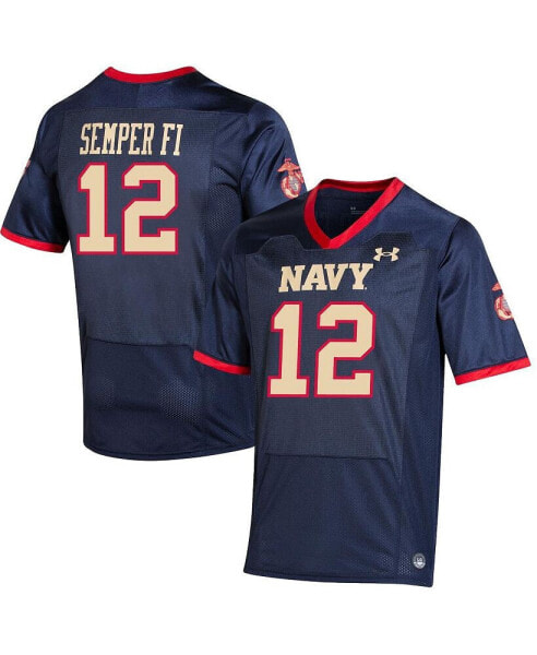 Men's Number 12 Navy Navy Midshipmen USMC Premier Special Game Replica Jersey