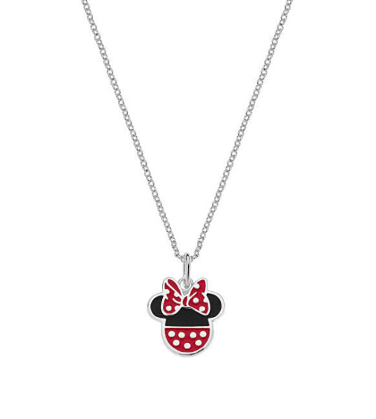 Beautiful silver Minnie Mouse necklace NS00028SL-157.CS