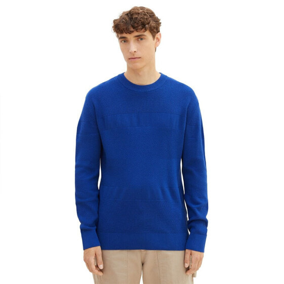 TOM TAILOR 1039723 Structure Mix Knit Crew Neck Sweater