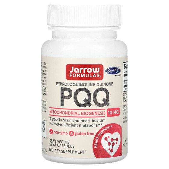 Антиоксиданты Jarrow Formulas PQQ, 10 мг, 30 капсул
