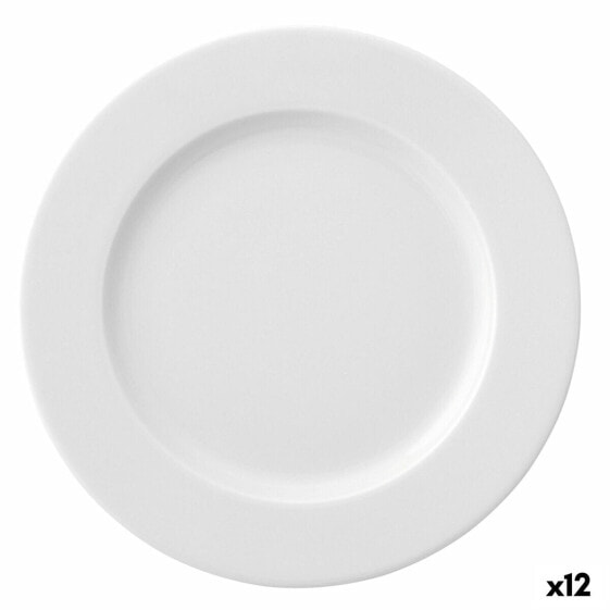 Плоская тарелка Ariane Prime Белый Керамика Ø 21 cm (12 штук)