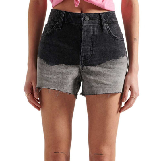 SUPERDRY High Rise Cut Off denim shorts
