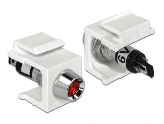 Delock 86447 - Keystone LED - Black,Red,Stainless steel,White - 6 DC - 3 A - 16.3 mm - 29 mm