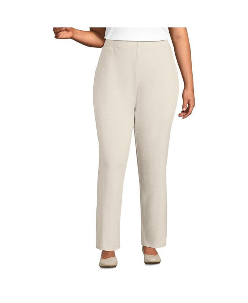 Plus Size Sport Knit High Rise Pants