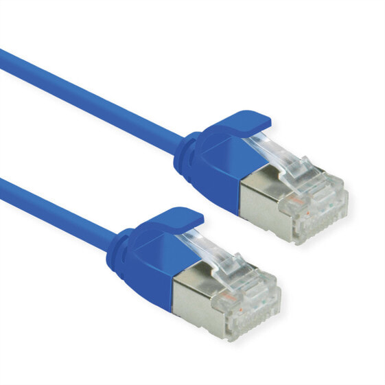 ROTRONIC-SECOMP U/FTP DataCenter Patchk. Kat6A/Kl. EA LSOH Slim blau 0.3m - Cable - Network