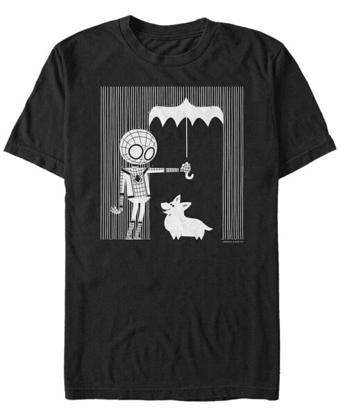 Marvel Men's Spider-Man Far From Home Umbrella Corgi, Short Sleeve T-shirt