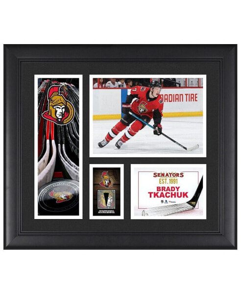 Brady Tkachuk Ottawa Senators Framed 15" x 17" Player Collage with a Piece of Game-Used Puck