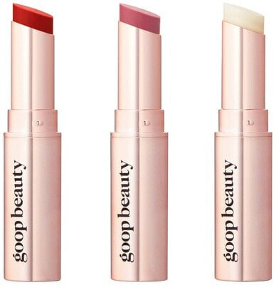 Goopgenes Clean Nourishing Lip Balm Trio Tomato + Peony