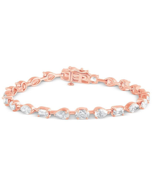 Lab Grown Diamond Multi-Cut Tennis Bracelet (9 ct. t.w.) in 14k White, Yellow or Rose Gold