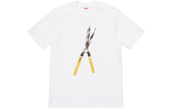 Supreme SS19 Shears Tee 大剪刀 印花短袖T恤 男女同款 白色 送礼推荐 / Футболка Supreme SS19 Shears Tee T SUP-SS19-10526