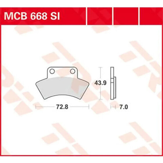 TRW Offroad CF Moto Terralander 500 4X4 Xl 13 Sintered Rear Brake Pads