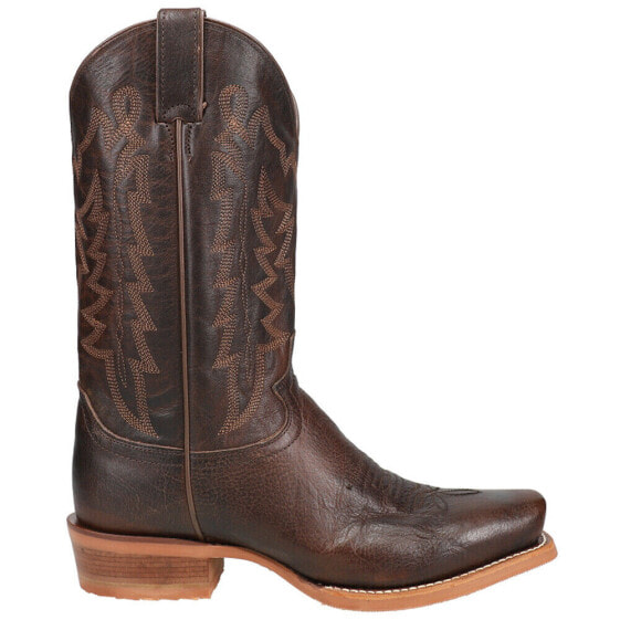 Justin Boots Andrews Metallic Square Toe Cowboy Mens Brown Casual Boots CJ2015