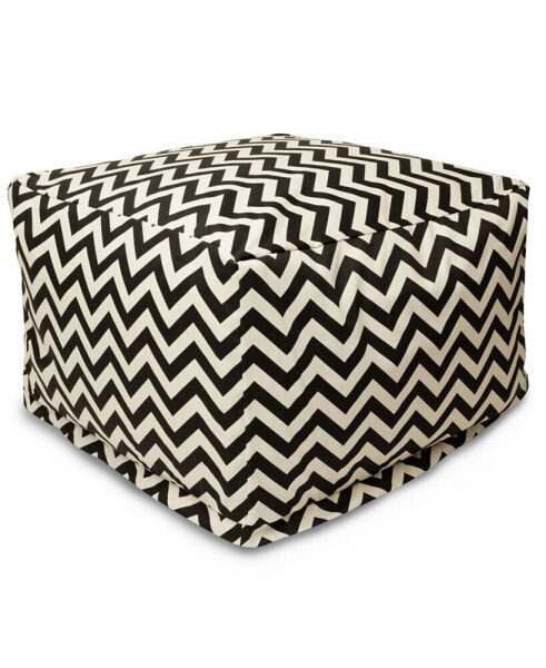 Chevron Ottoman Square Pouf with Removable Cover 27" x 17"