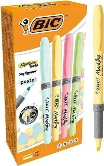 Bic Zakreślacz Grip Pastel mix 12szt BIC