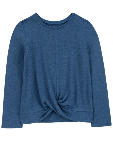 Kid Knit Long-Sleeve Fashion Top - Blue 12