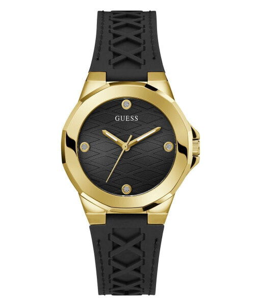 Guess Damen Armbanduhr Corset schwarz, gold 38 mm GW0599L2