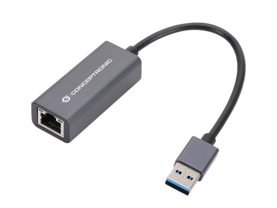 Conceptronic ABBY08G - Wired - USB - Ethernet - 1000 Mbit/s - Grey