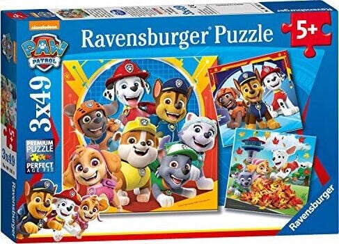 Ravensburger RVSB4 Ravensburger UK 5048 Ravensburger Paw Patrol 3 x 49 szt.,