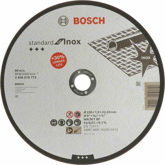 Bosch Shield Met.230 мм x 1,9 мм x 22 мм Стандарт для INOX
